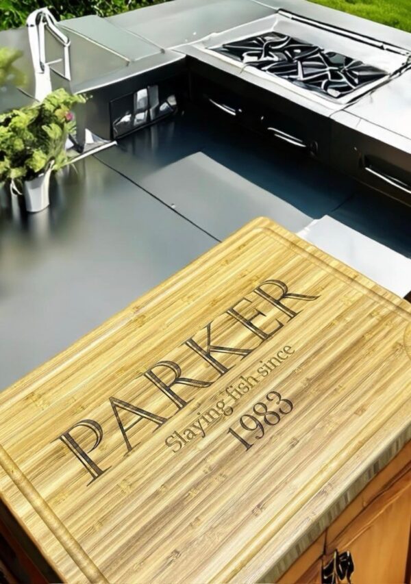 Engraved 18" x 13" Bamboo Cutting Board/Butcher Block - Image 2