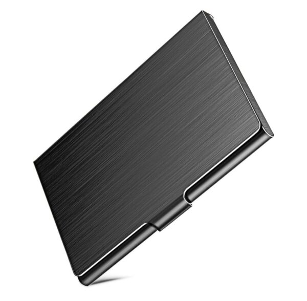 Personalized Business Card Case - Thin Stainless Steel - Laser Engraved - Assorted Colors - Image 6